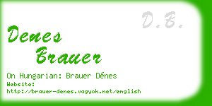 denes brauer business card